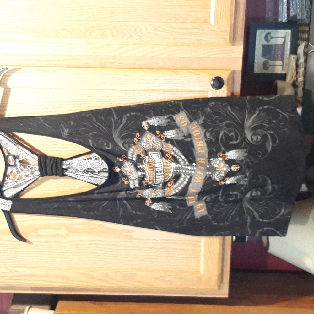 Harley Davidson Tank w/lace back 1XL